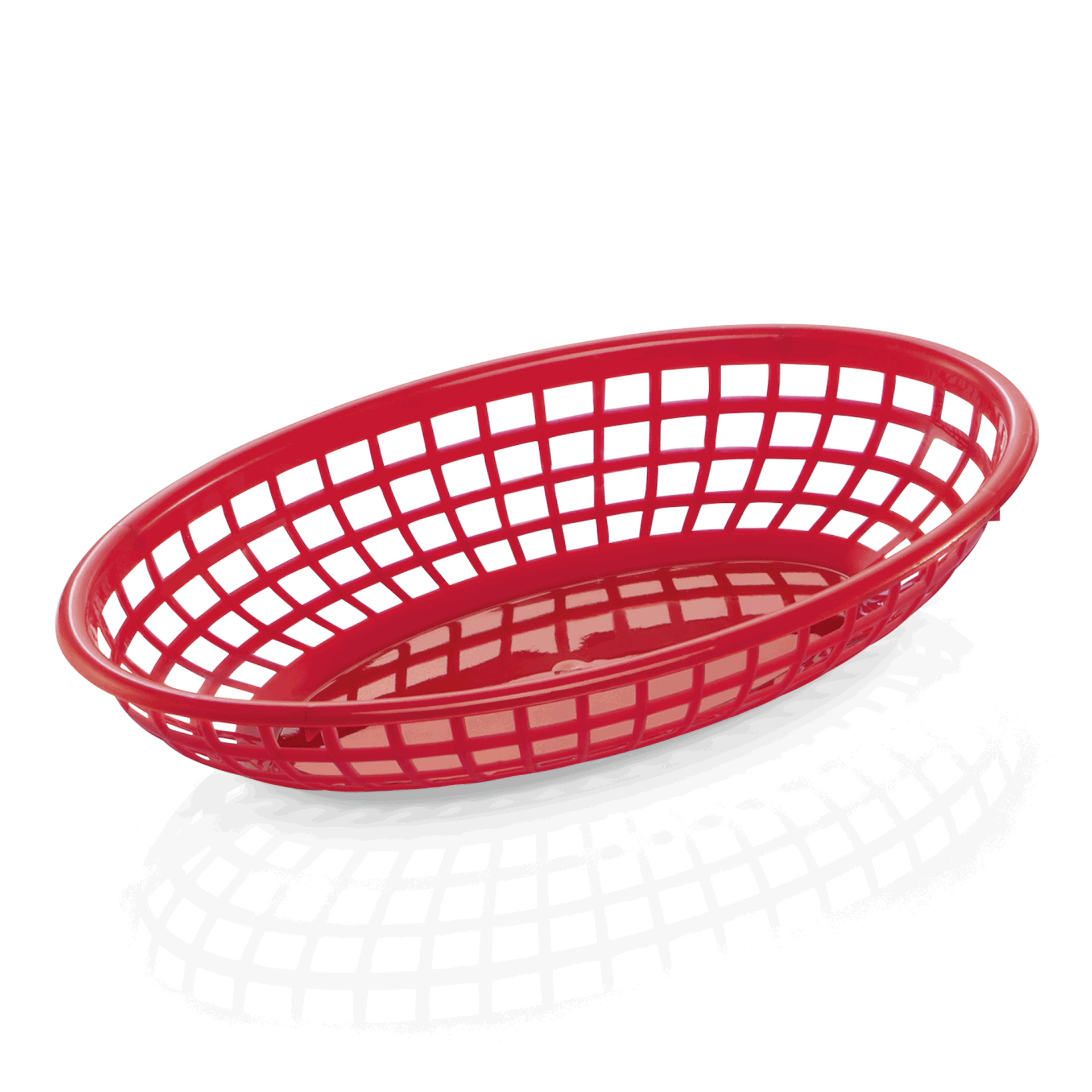 WAS Tischkorb Set, 23 x 14,5 x 4,5 cm, Set á 12 Stück, rot, Polypropylen