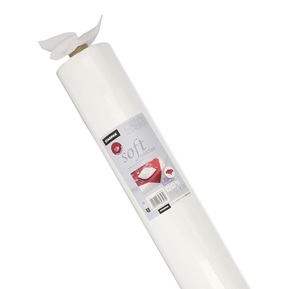 Papstar Tischdecke, stoffähnlich, Vlies "soft selection" 25 m x 1,18 m weiss