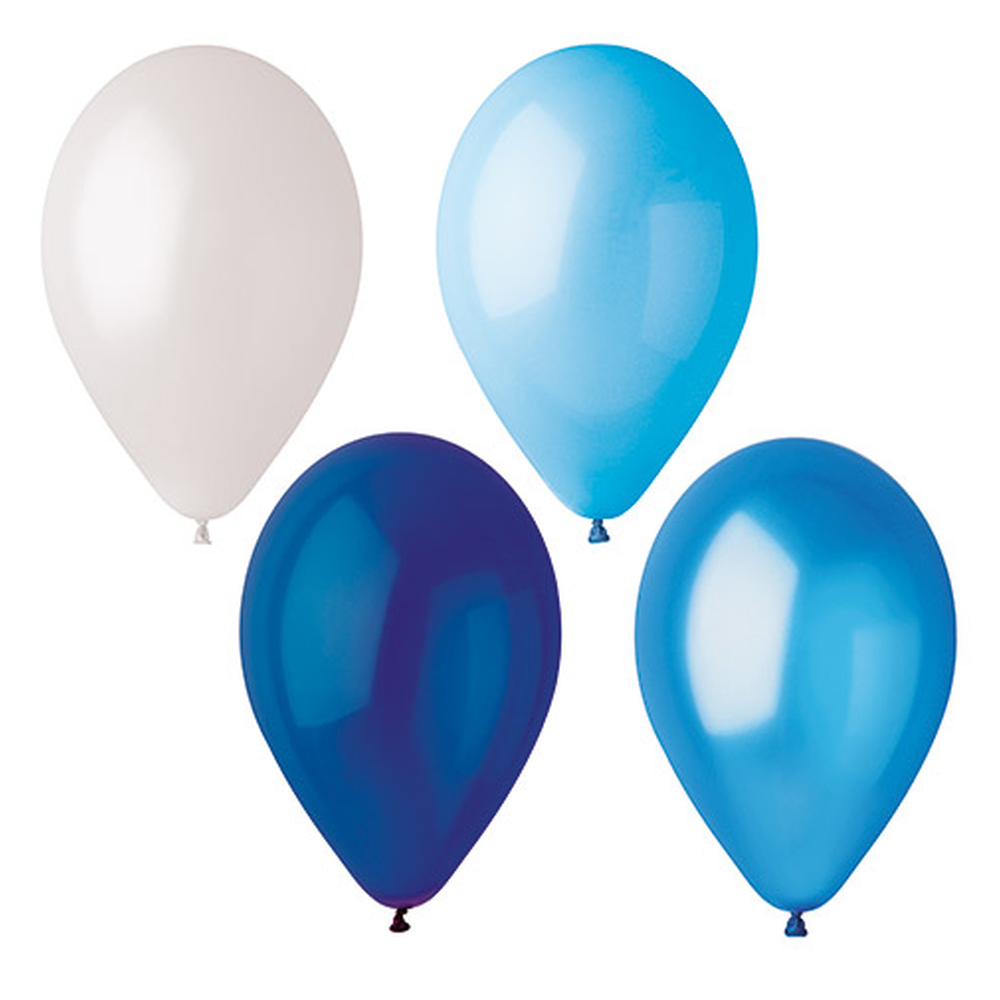 Papstar Luftballons Ø 25 cm farbig sortiert "Blue-Mix"