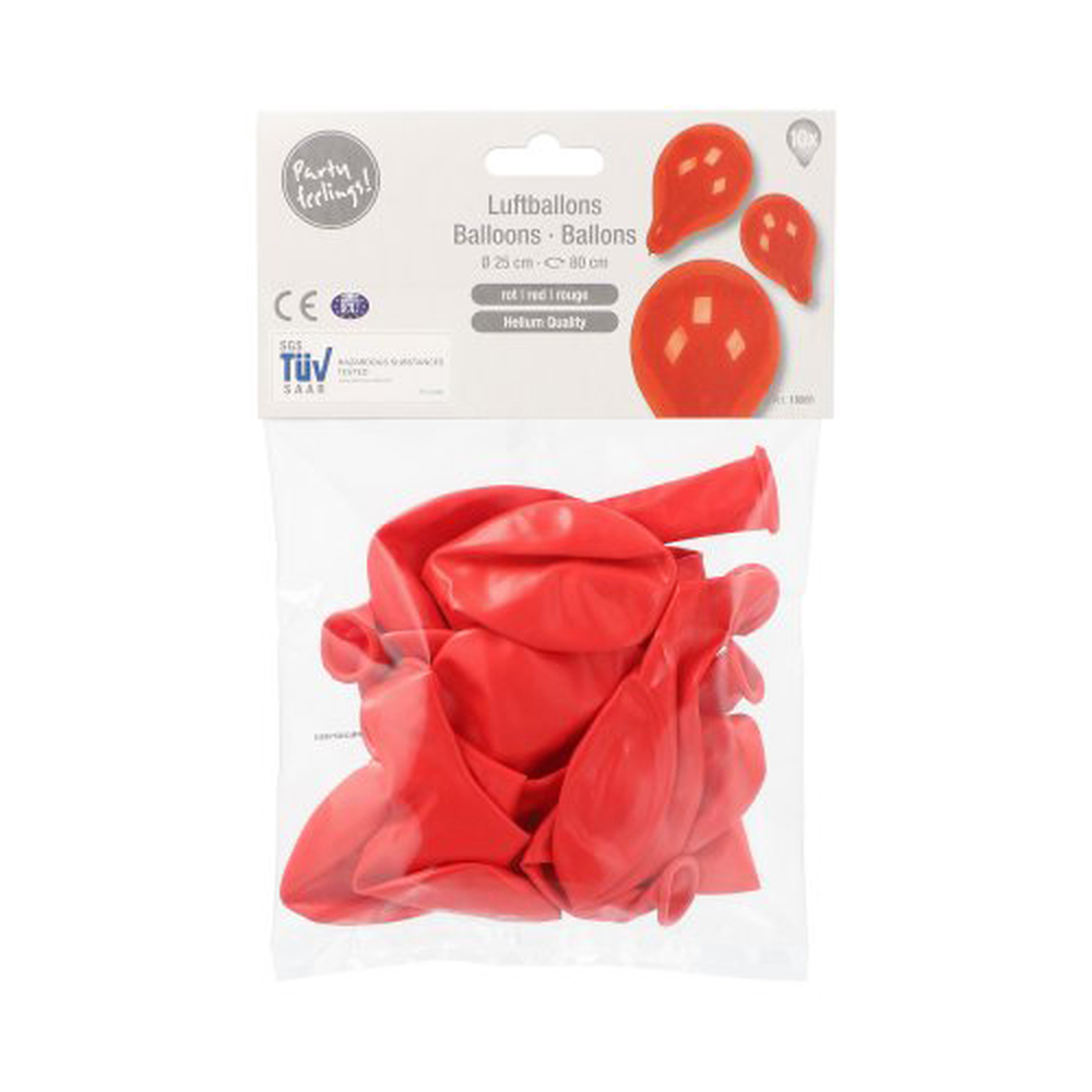 Papstar Luftballons Ø 25 cm rot