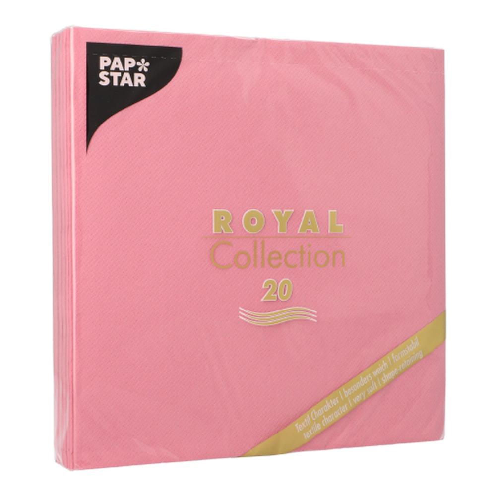 Papstar Servietten "ROYAL Collection" 1/4-Falz 40 cm x 40 cm rosa