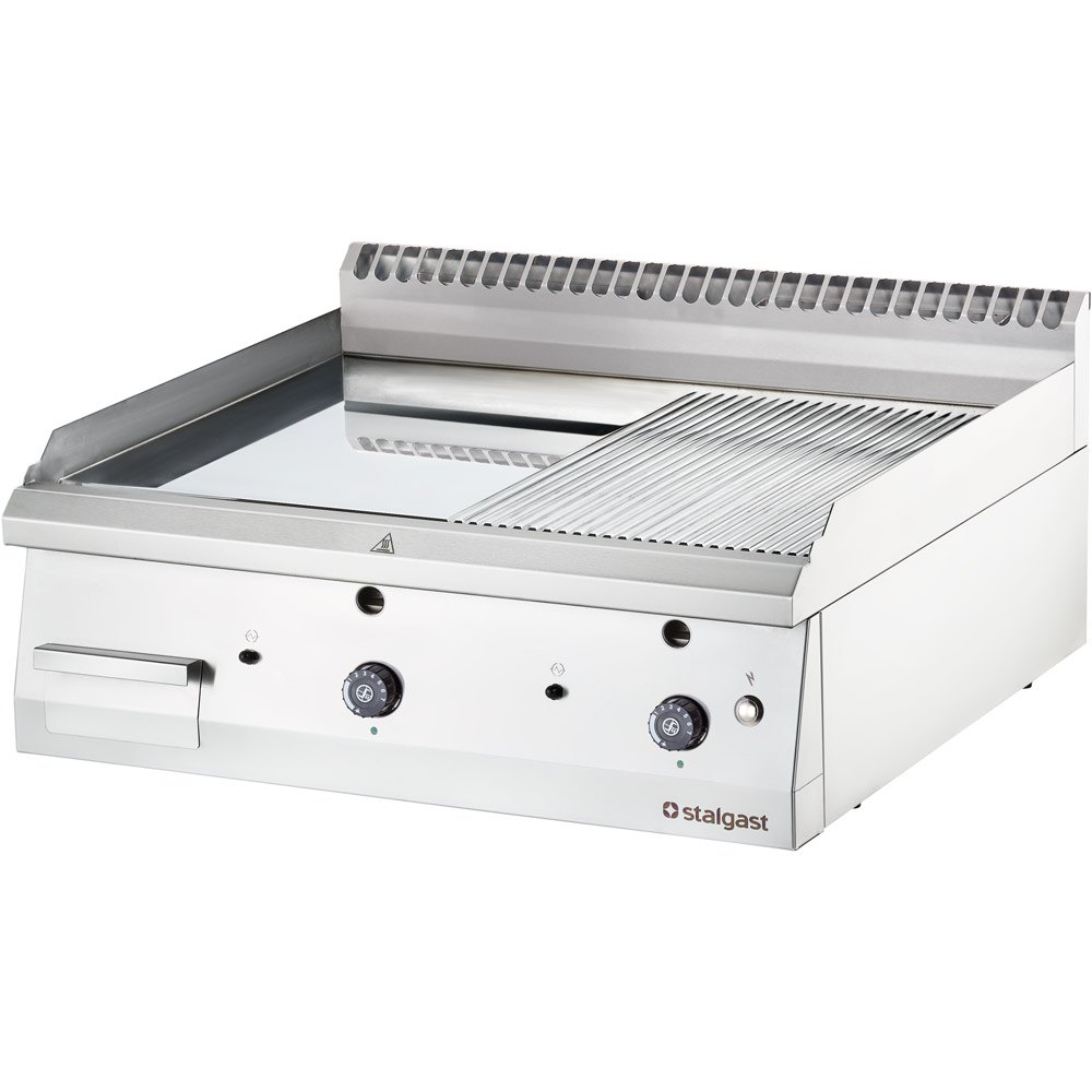 Stalgast Gas-Griddleplatte, verchromt als Tischgerät, Serie 700 ND - ½ glatt / 