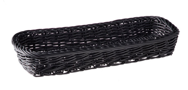 APS Besteck-Korb 27 x 10 cm, H: 4,5 cm , Polypropylen, schwarz