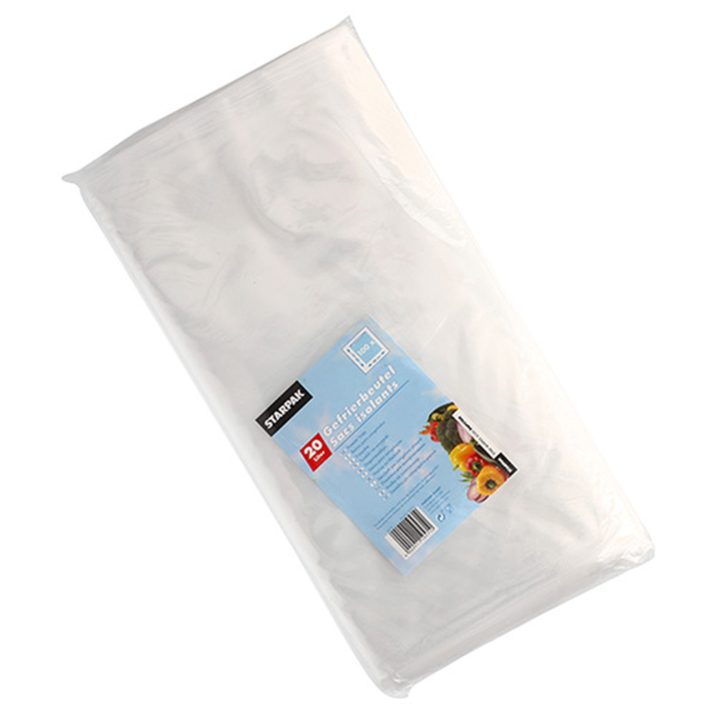 Papstar Gefrierbeutel, LDPE 20 l 60 cm x 40 cm transparent