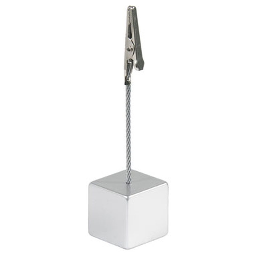 Contacto Kartenhalter 11 cm Würfel mit Krokodilklemme