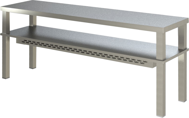 KBS Aufsatzbord 2 Etagen, mit Wärmemodul Breite 200cm