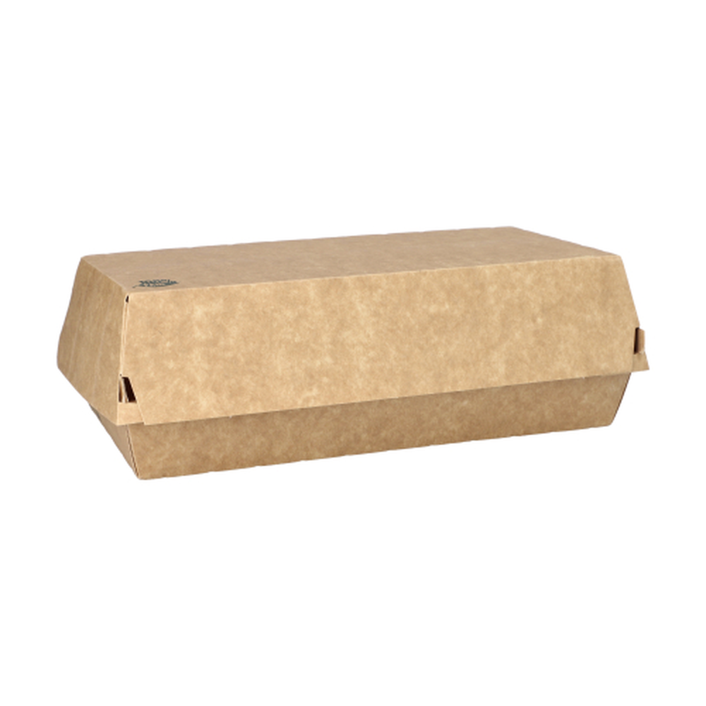 PAPSTAR Baguetteboxen, Pappe pure 7,5 cm x 10,7 cm x 22 cm braun 100% Fai