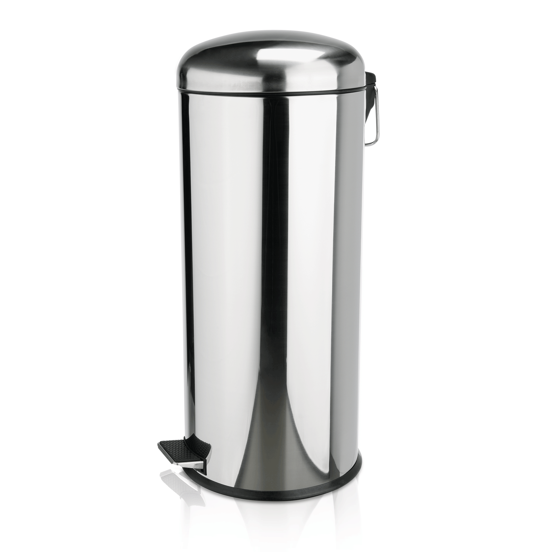 WAS&#x20;Tretabfalleimer&#x20;mit&#x20;verzinktem&#x20;Einsatz,&#x20;30&#x20;ltr.,&#x20;&#x00D8;&#x20;30&#x20;cm,&#x20;Edelstahl
