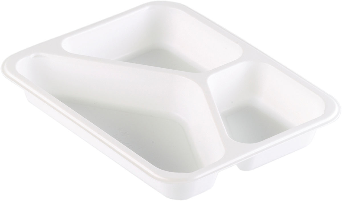 Duni PP-Schale Caterline 3-geteilt 227 x 178 x 32 mm