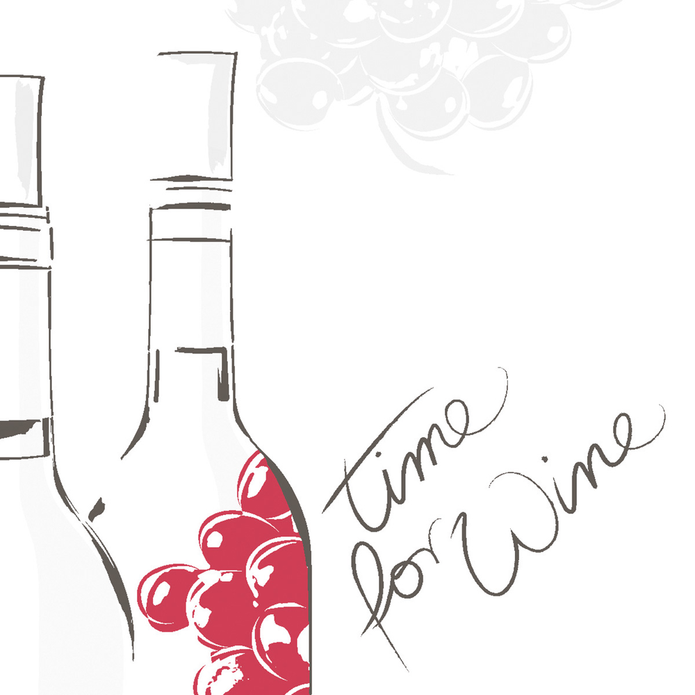 Mank Serviette Time for wine 33 x 33 cm 1/4 Falz