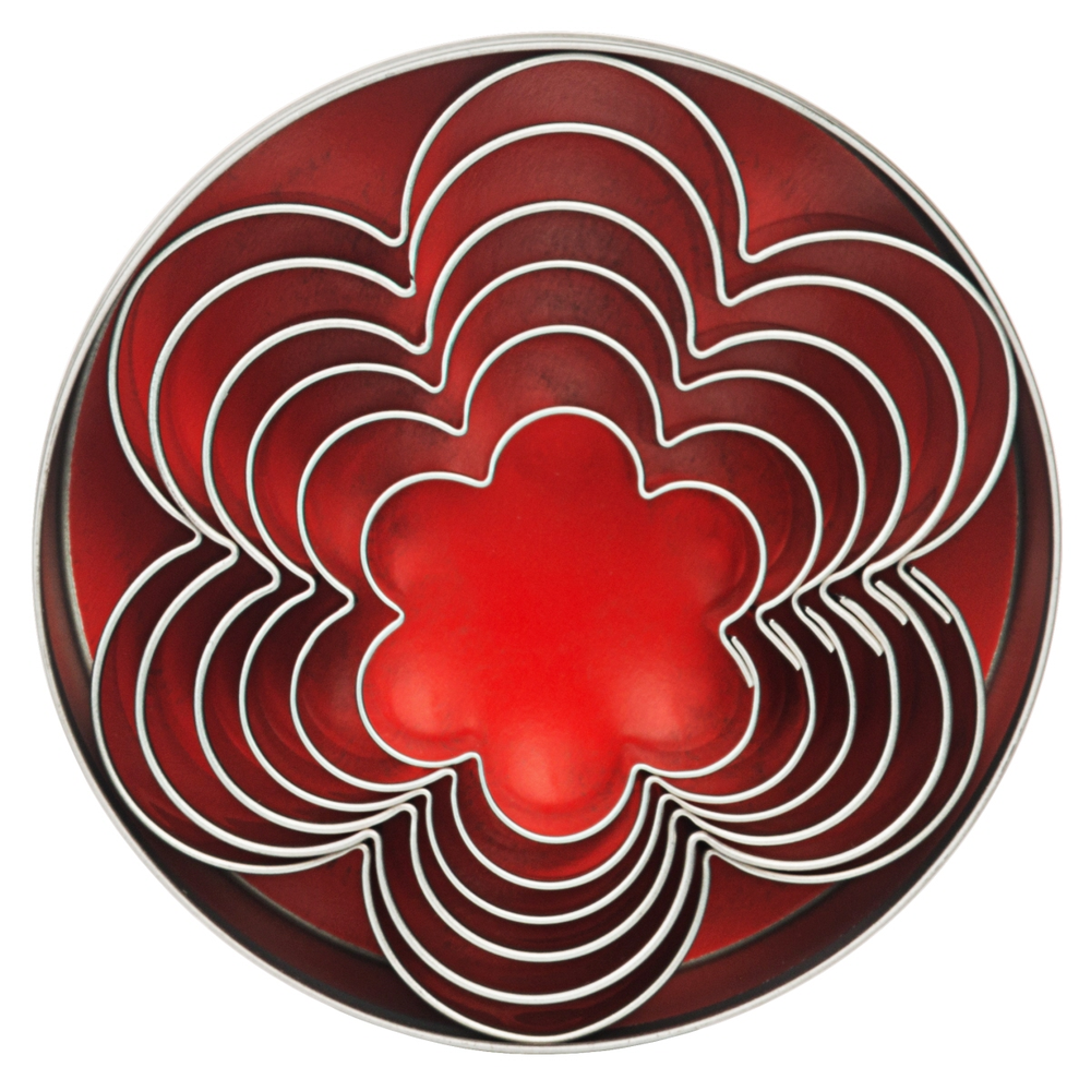 Contacto Ausstechformen 'Blume' Größe: 40 mm - 95 mm, Höhe: 30 mm