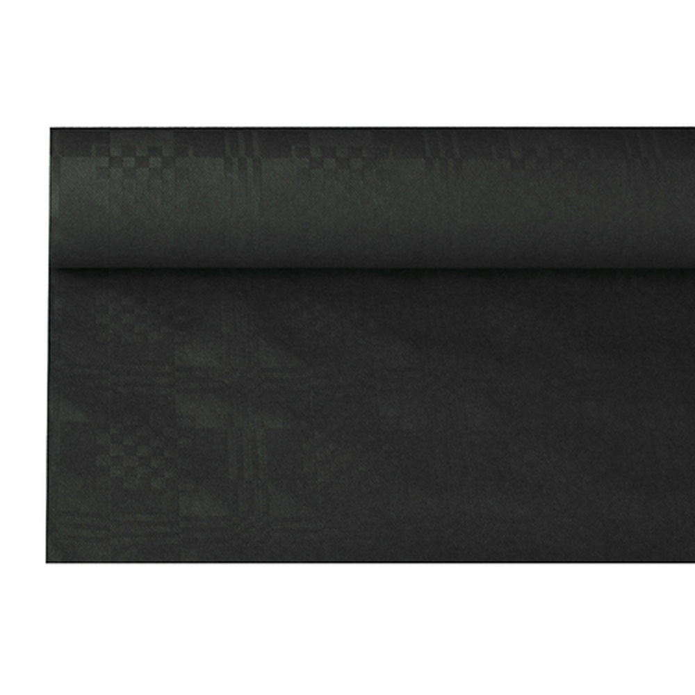 Papstar Papiertischtuch mit Damastprägung 6 m x 1,2 m schwarz