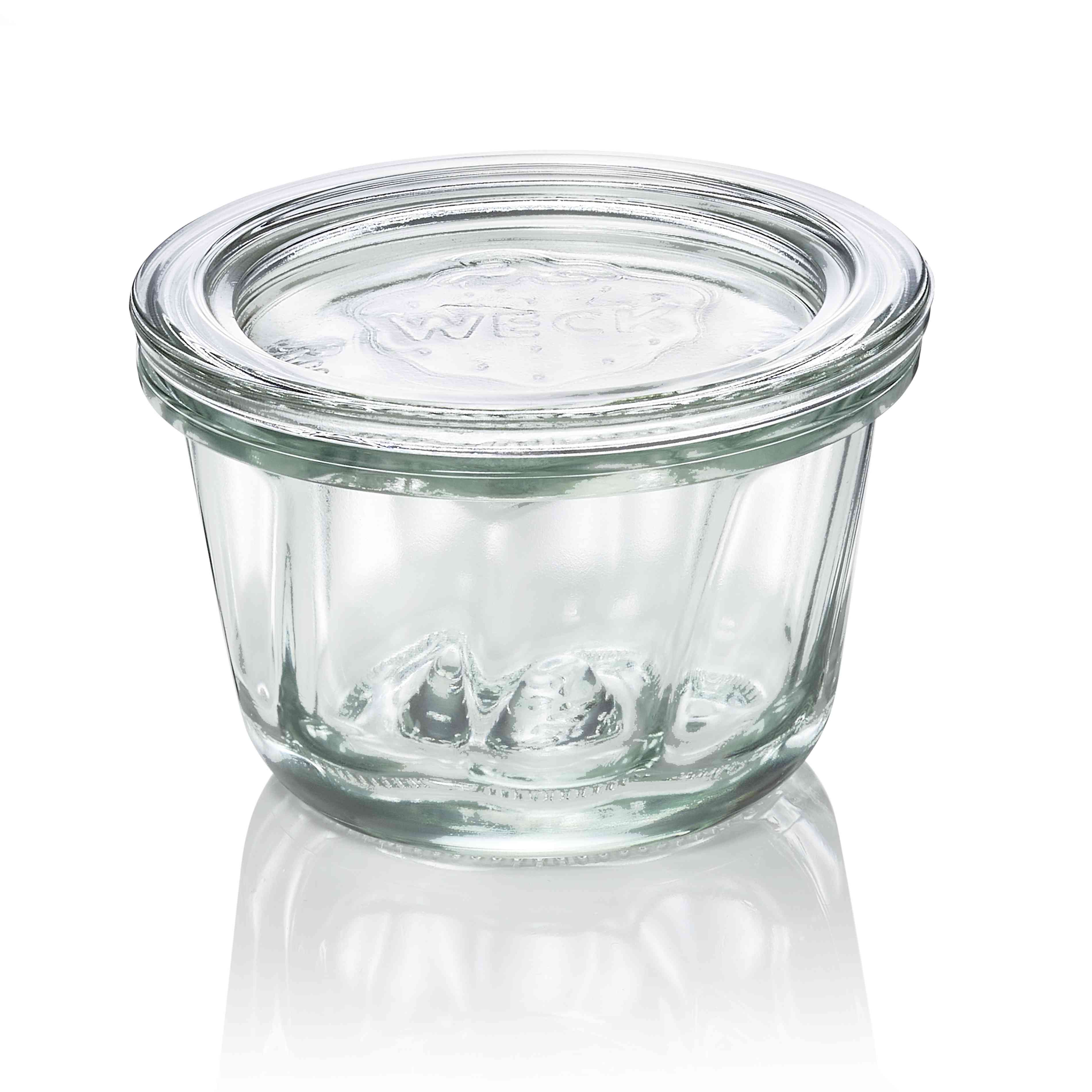 WAS Gugelhupfglas mit Deckel Weck, 165 ml, Set á 12 Stück, Glas