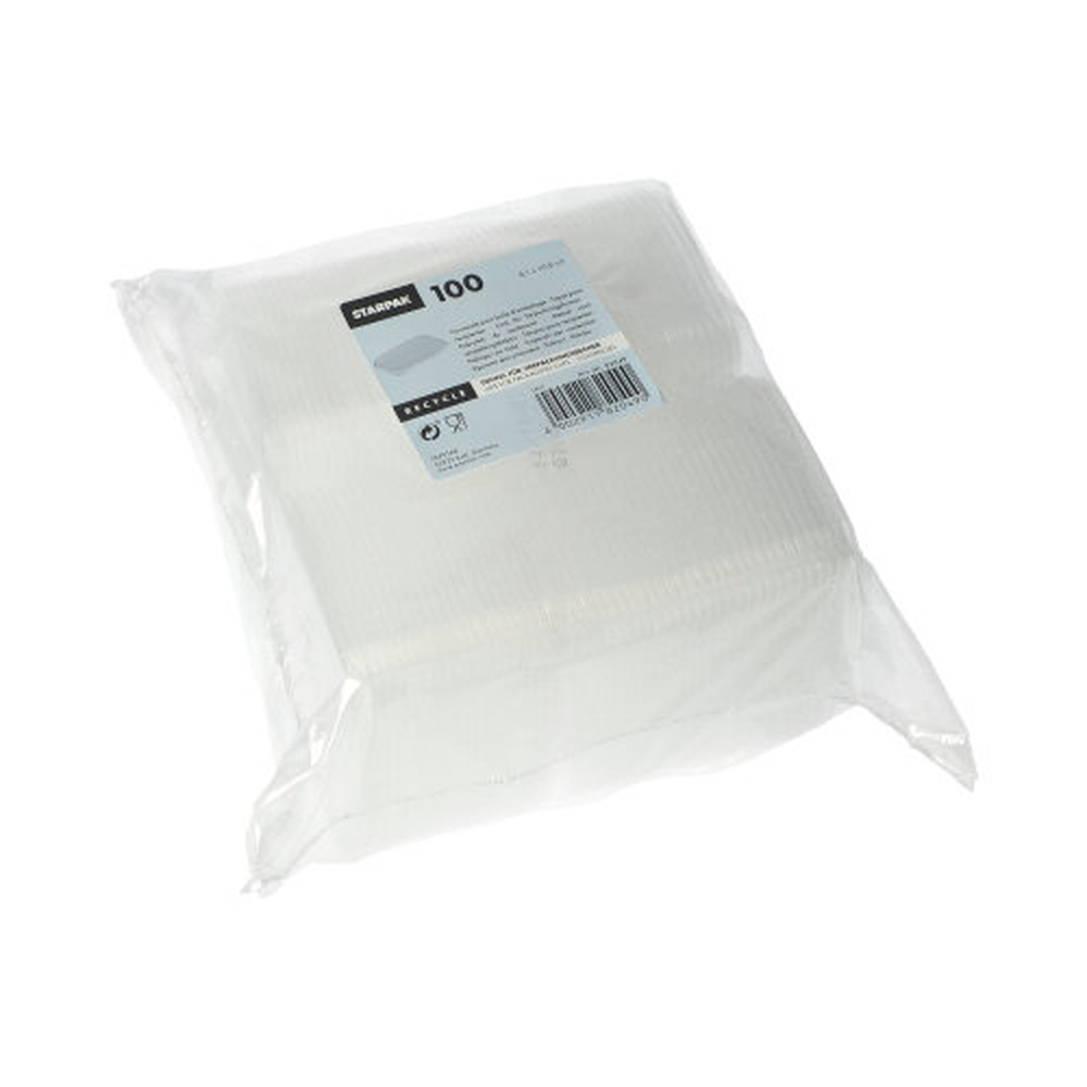 Papstar für Verpackungsbecher, PP eckig 8,1 x 10,8 cm transparent