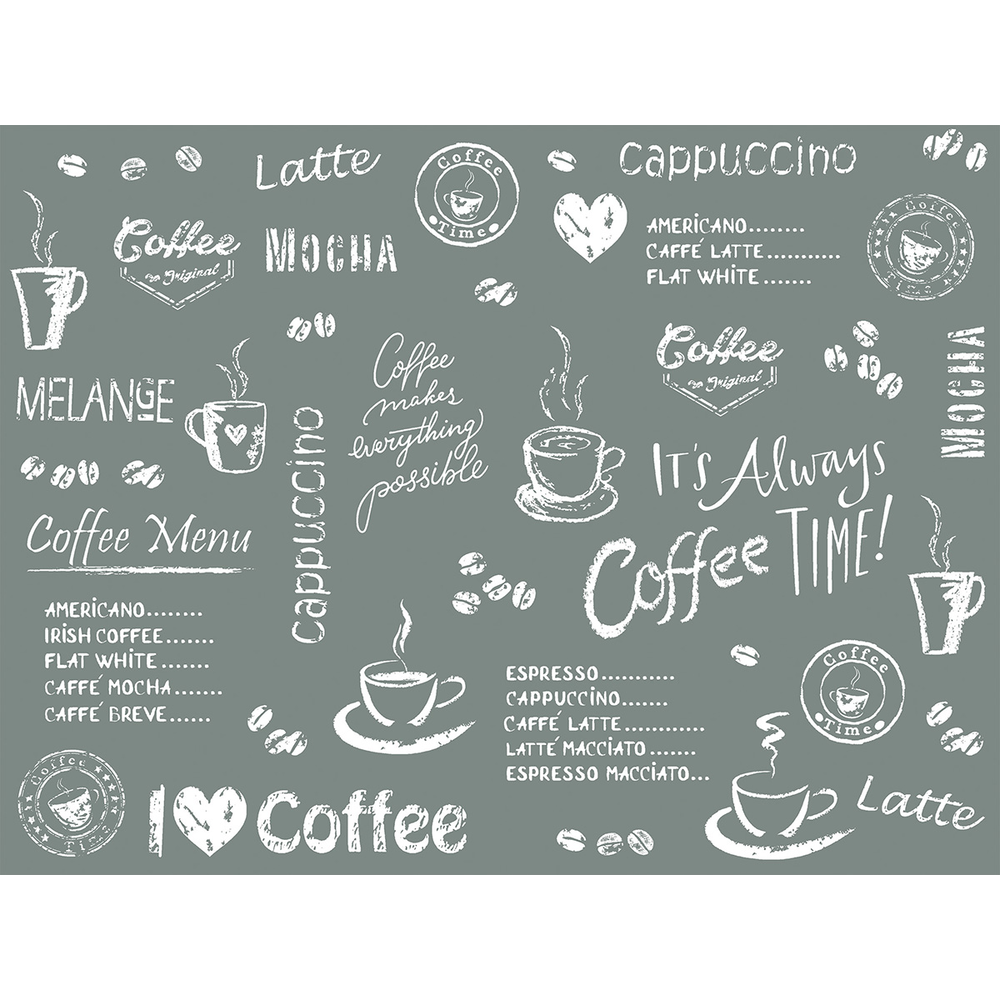 Mank Tischsets Coffee time anthrazit 40 x 30 cm