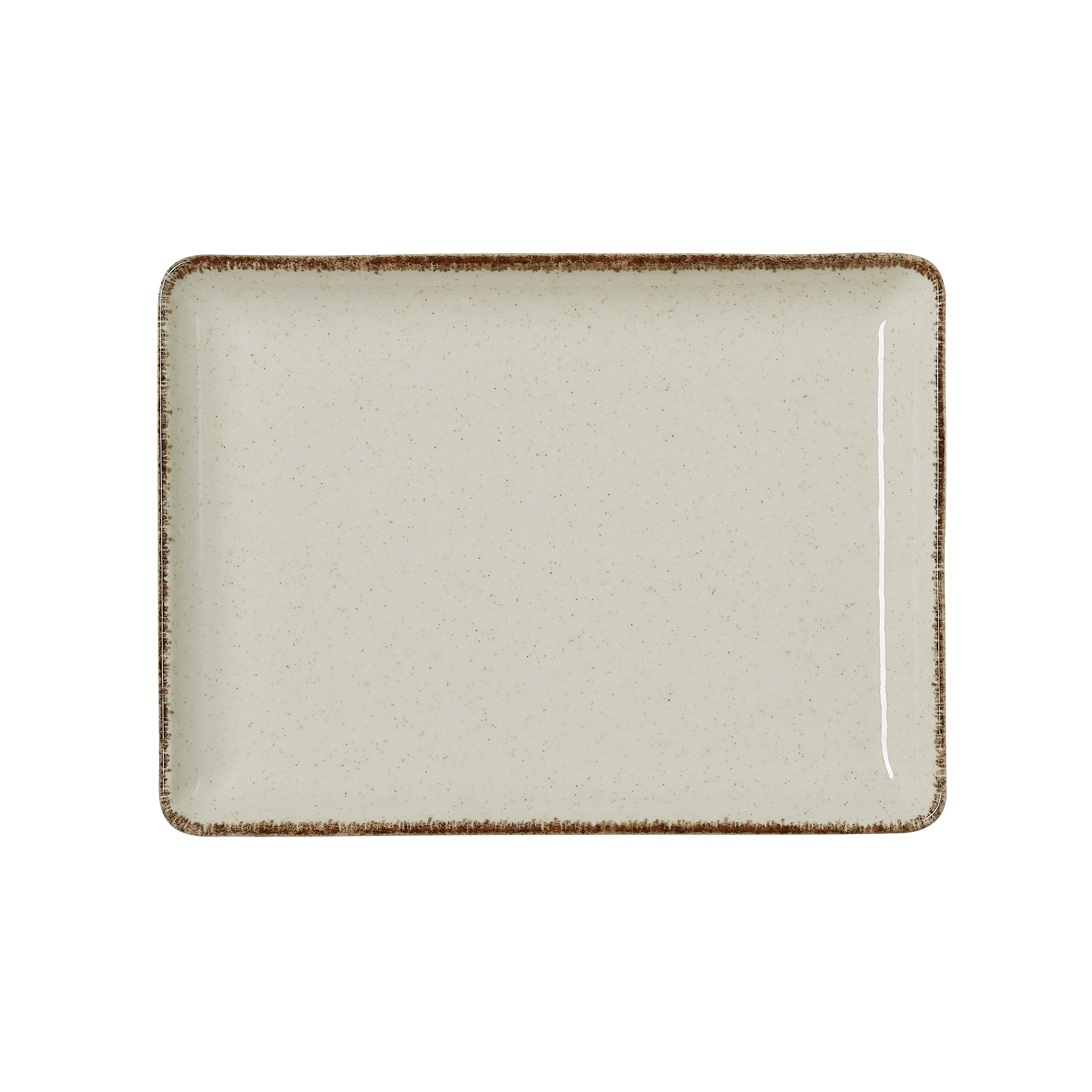 WAS Teller Set SMILLA SAND, flach, 23 x 17 cm, Set á 6 Stück, sand, Porzellan