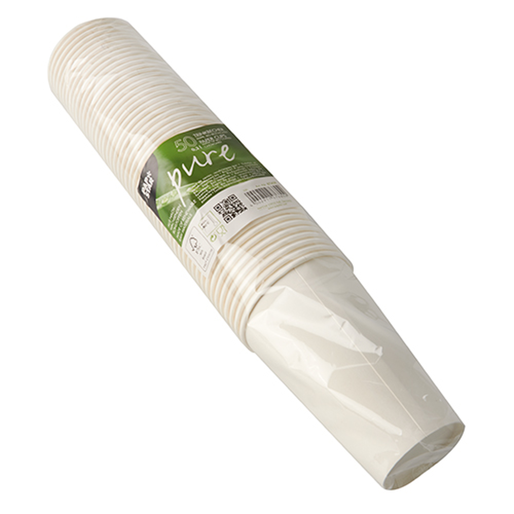 Papstar Trinkbecher, Pappe 0,3 l Ø 8 cm · 11,7 cm weiss