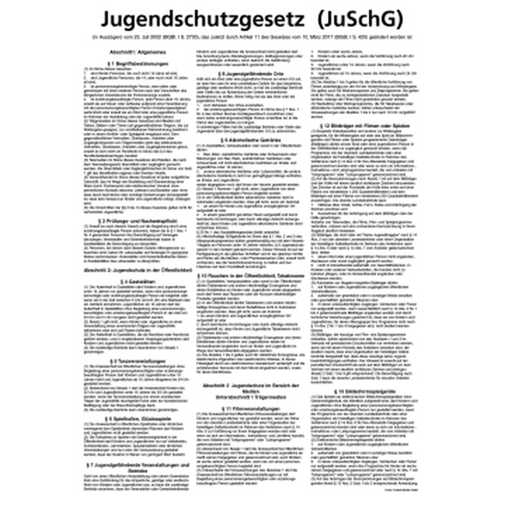 Contacto Aushang Jugendschutzgesetz