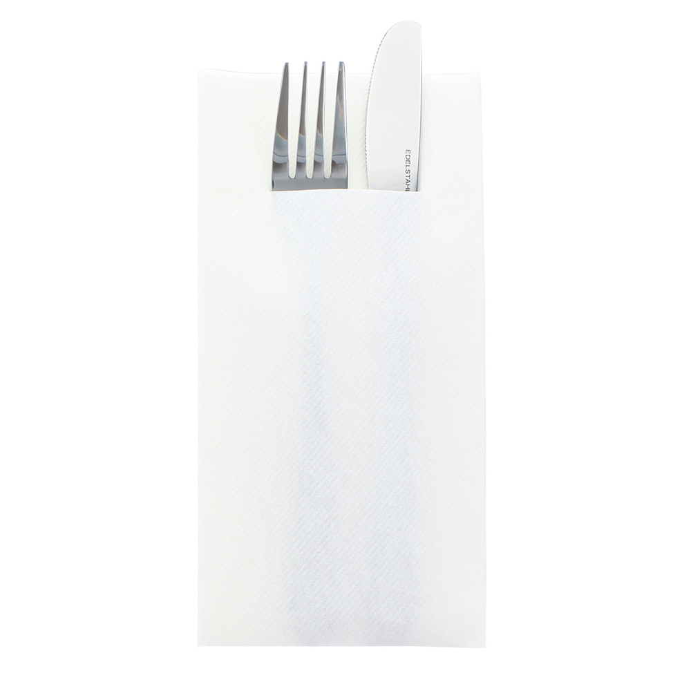 Mank Pocket-Napkins Basic weiss 40 x 40 cm 1/8 Falz