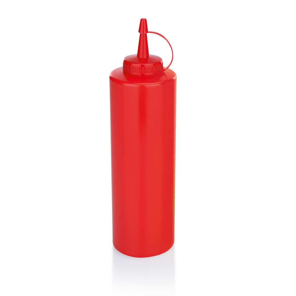 WAS Quetschflasche Set, Ø 7 cm, 0,7 ltr., rot, Set á 6 Stück, Polyethylen