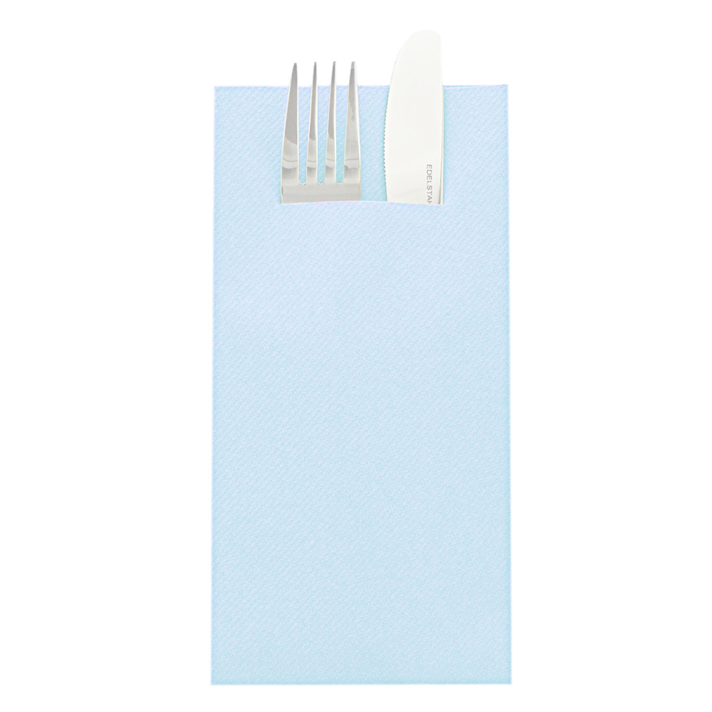 Mank Pocket-Napkins Basic hellblau 40 x 40 cm 1/8 Falz