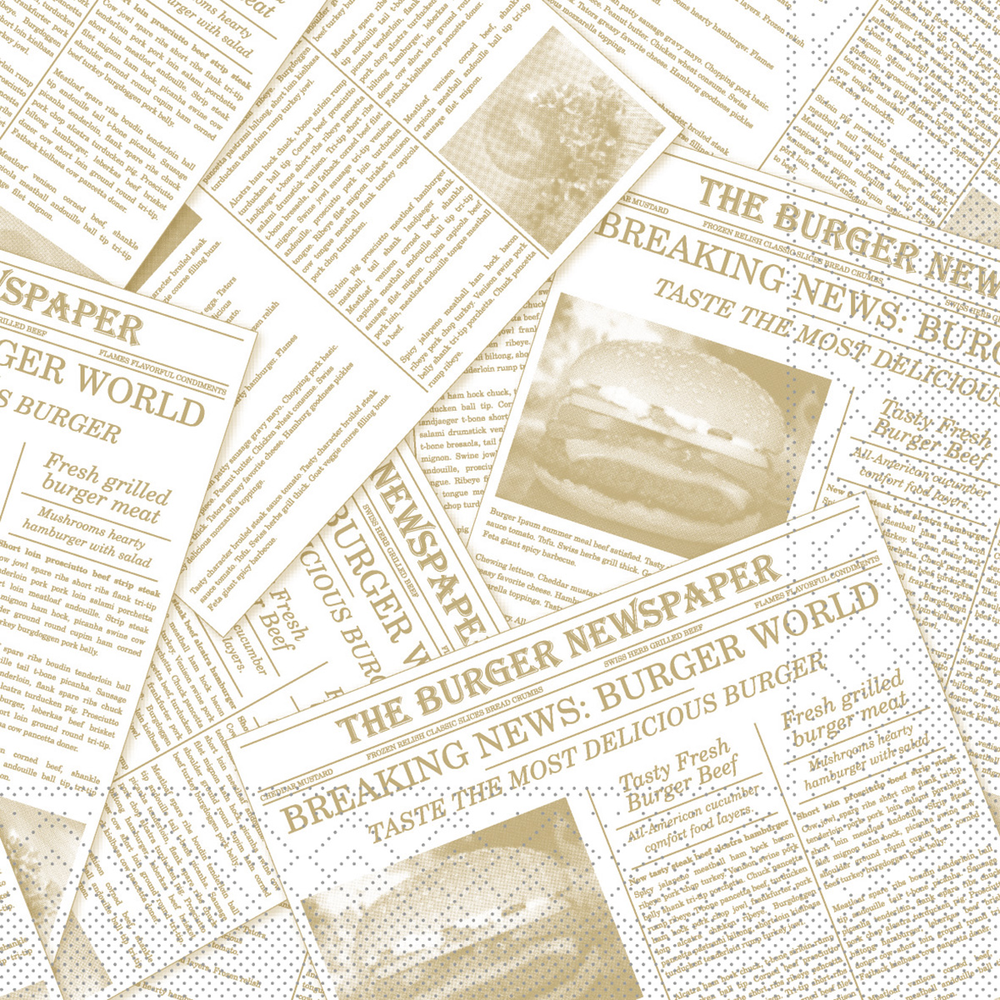Mank Serviette Newspaper beige 33 x 33 cm 1/4 Falz