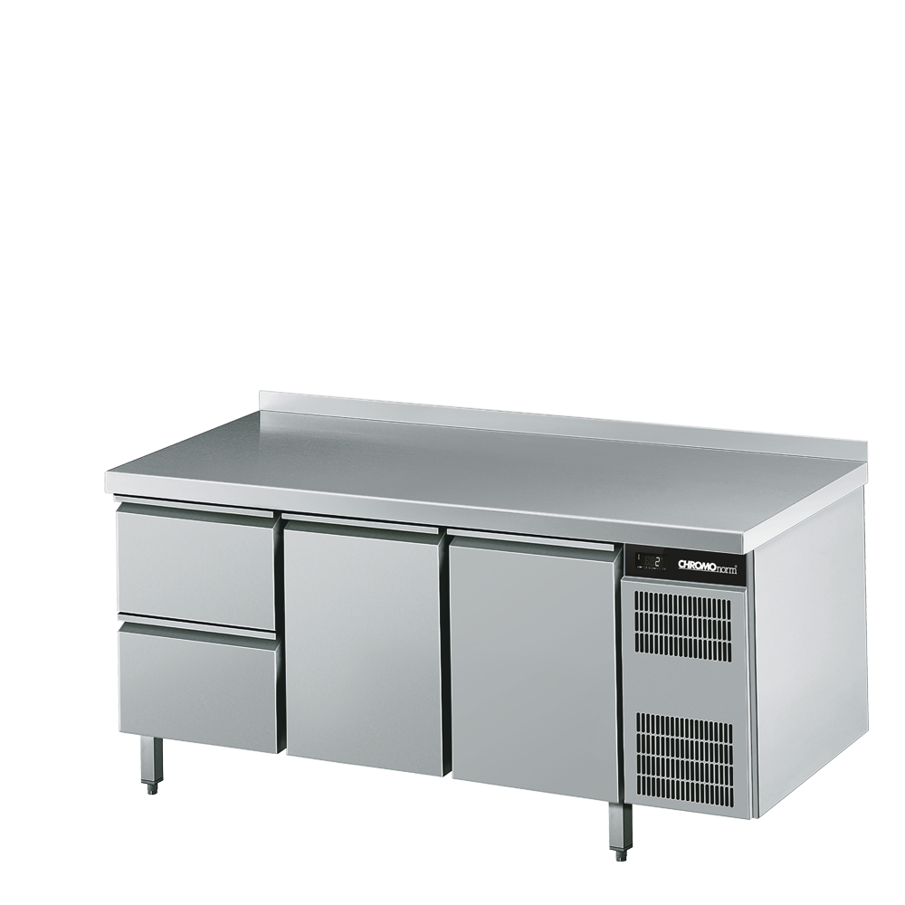 Chromonorm Kühltisch GN 1/1, 2 TürZüge 1/2, 2 TÜEN - 1725x700x850 mm