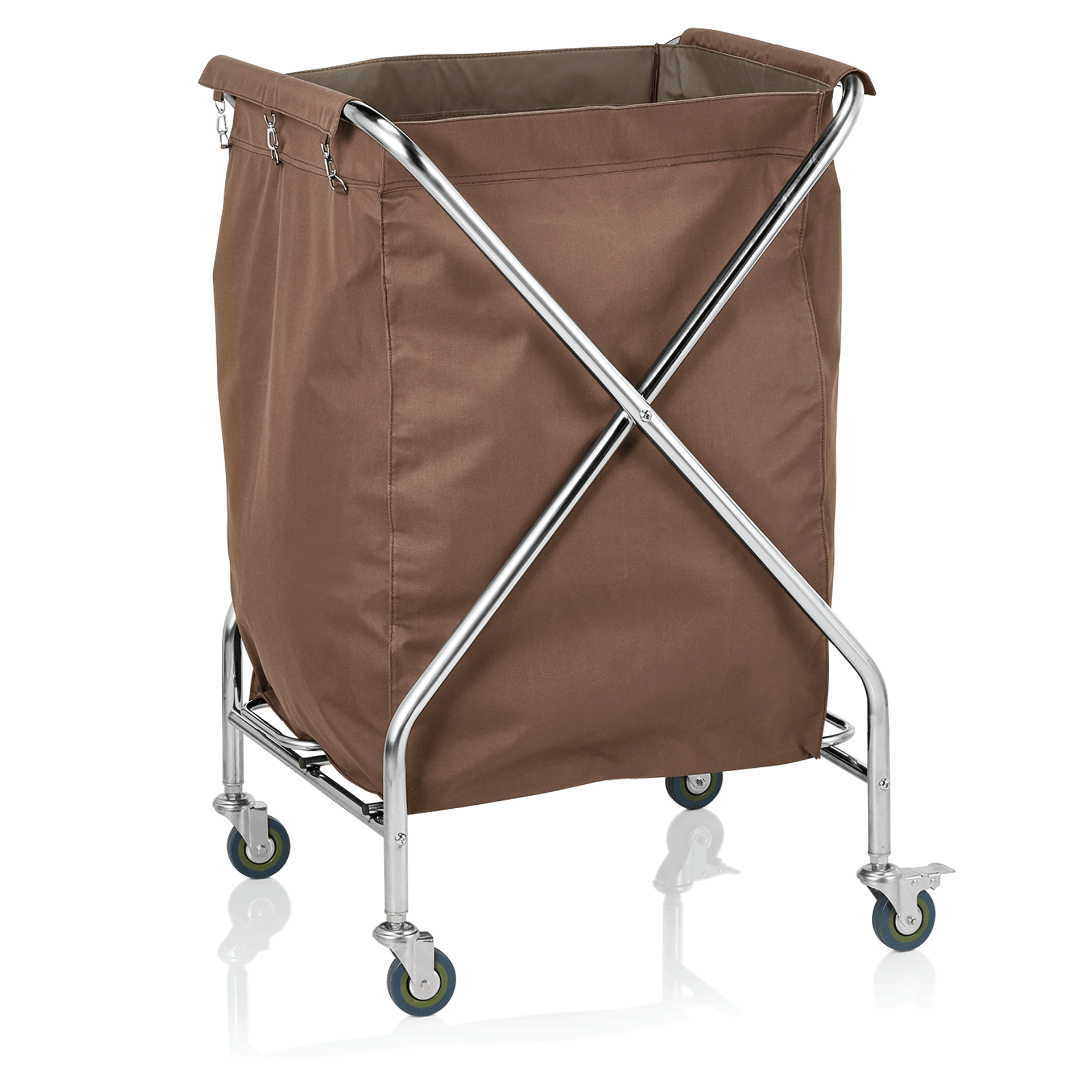 WAS Wäschewagen, 60 x 60 x 100 cm, beige, Chromnickelstahl, Polyesterfaserstoff