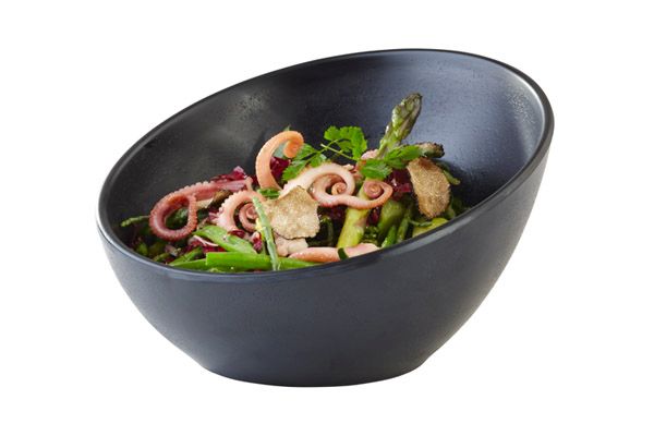 APS Schale -ZEN- Ø 16 cm, H: 10 cm , Melamin, schwarz, Steinoptik
