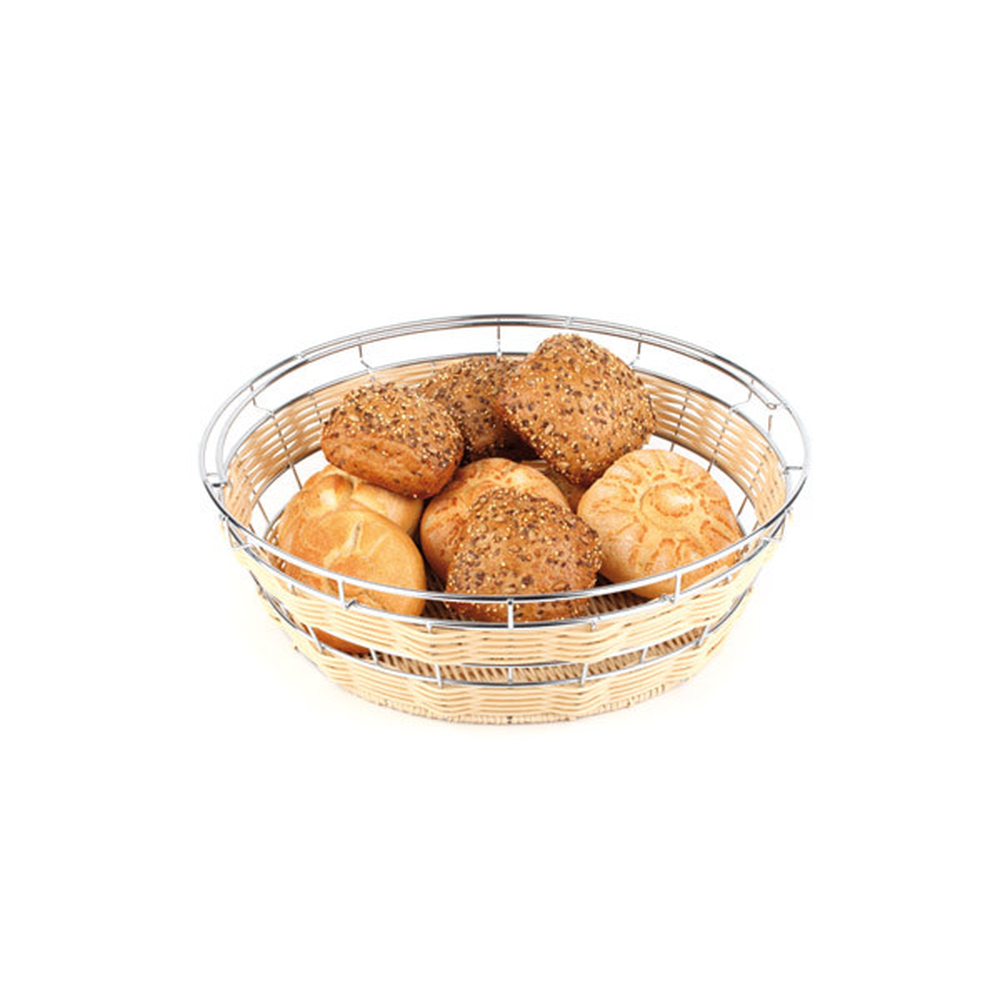 APS Bufett-Korb -RUND- Ø 40 cm, H: 12,5 cm , Polypropylen, beige