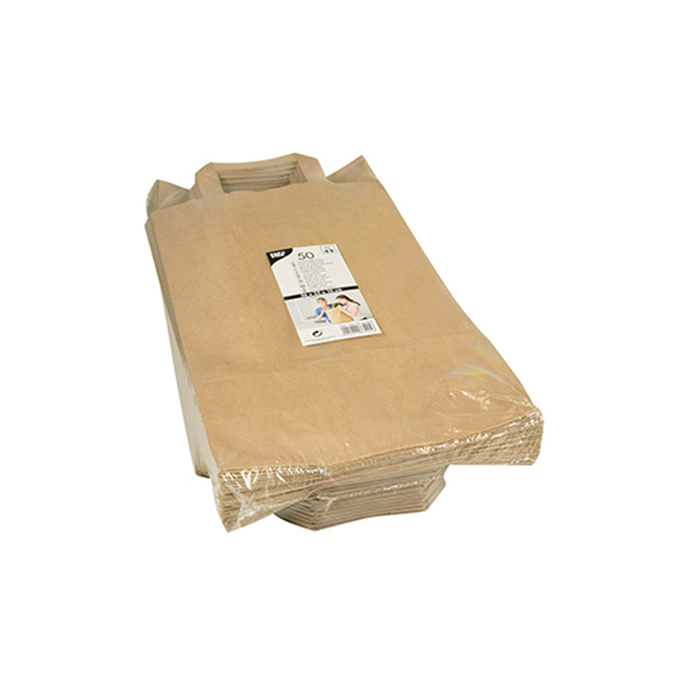 Papstar Tragetaschen, Papier 36 cm x 22 cm x 10 cm braun mit Tragegriff
