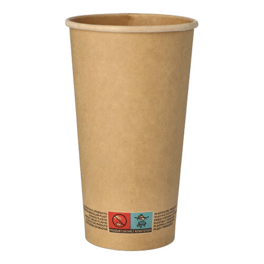 Papstar Trinkbecher, Pappe 0,5 l Ø 9 cm · 15 cm braun