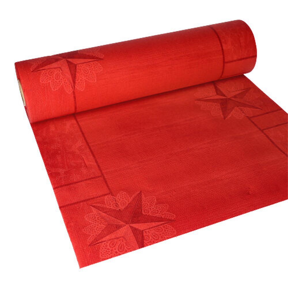 Papstar Tischläufer, Tissue "ROYAL Collection" 24 m x 40 cm rot "Rising Star"