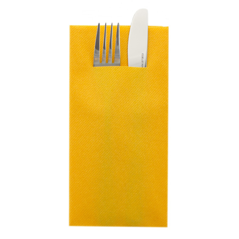 Mank Pocket-Napkins Basic curry 40 x 40 cm 1/8 Falz