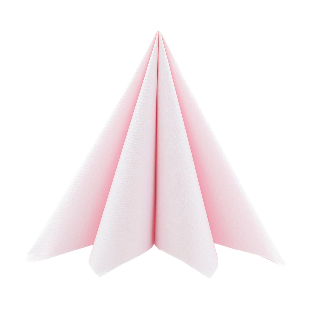 Mank Serviette Basic hellrosa 40 x 40 cm 1/4 Falz