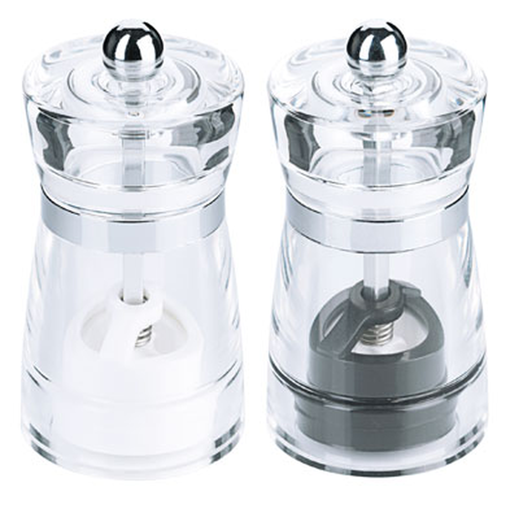 Contacto Salz-/Pfeffermühlen-Set, klar 10 cm