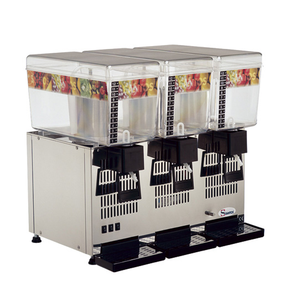 Santos Dispenser für gekühlte Getränke - 3 Behälter x 12 l