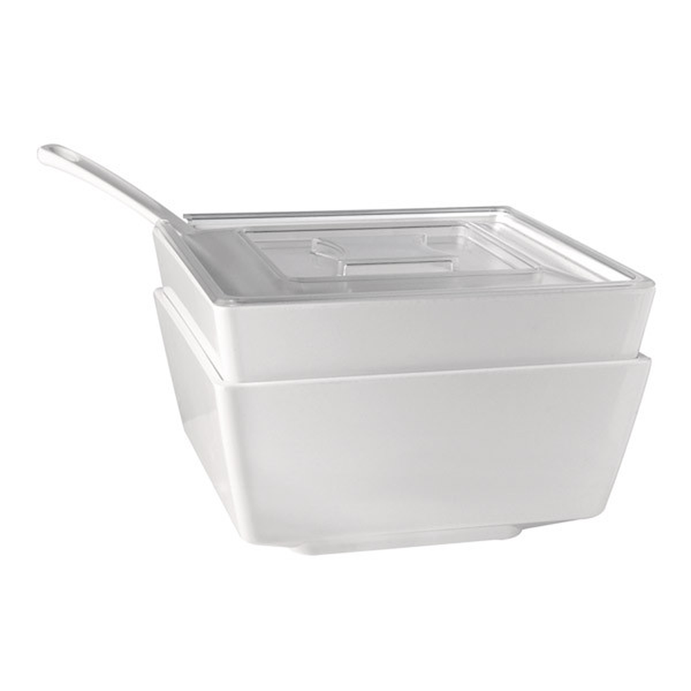 APS Schale -FLOAT- 19 x 19 cm, H: 9,5 cm , Melamin, weiß, 1,9 L