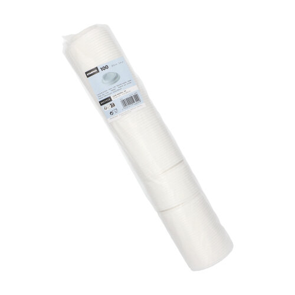 Papstar Dom-Deckel, PS "To Go" rund Ø 8 cm · 2,4 cm weiss
