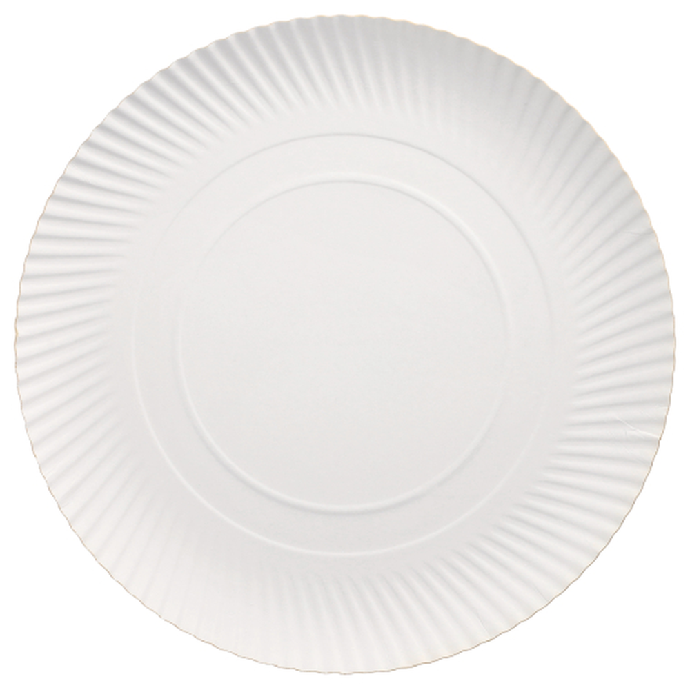Papstar Teller, Pappe "pure" rund Ø 32 cm · 2 cm weiss