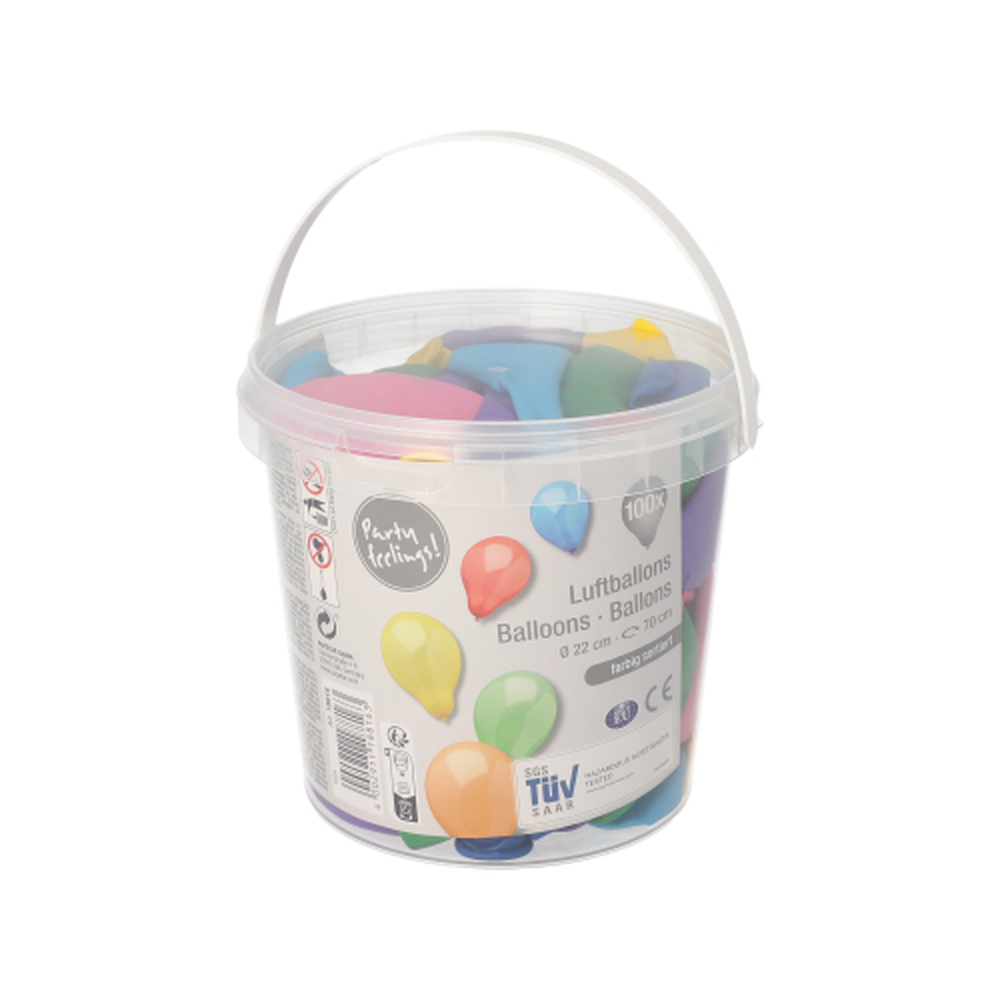 Papstar Luftballons Ø 22 cm farbig sortiert in Dose