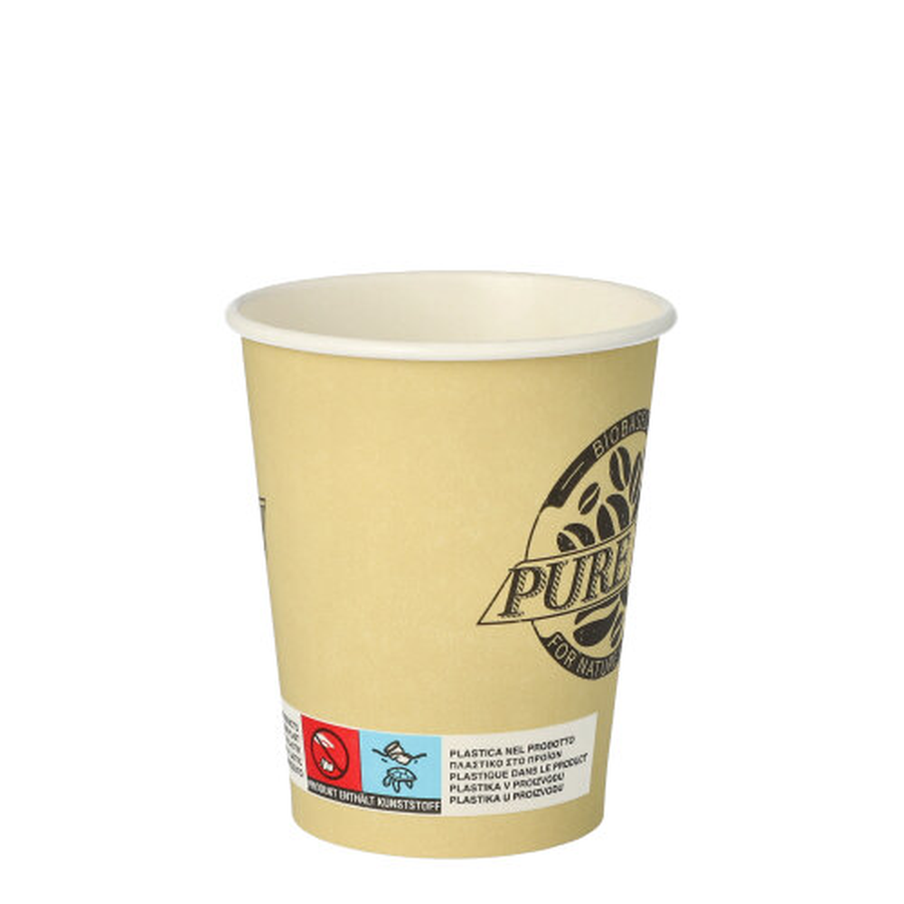 Papstar Trinkbecher, Pappe 0,2 l Ø 8 cm · 9,2 cm creme "Pure Joy"