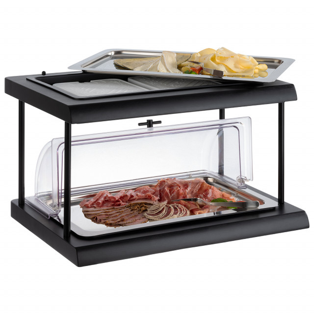 APS Buffetvitrine -DOPPELDECKER- 60 x 41 cm, H: 36 cm