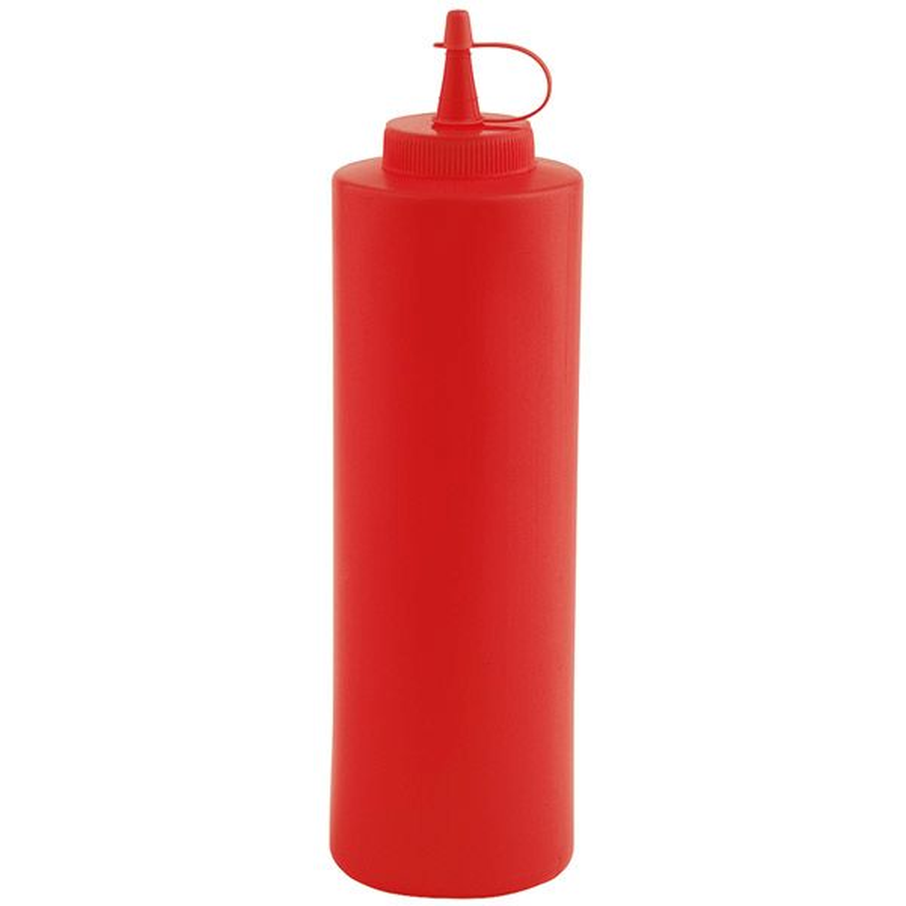 APS Quetschflasche Ø 7cm, H: 24 cm, 0,7 Liter , Polyethylen, rot