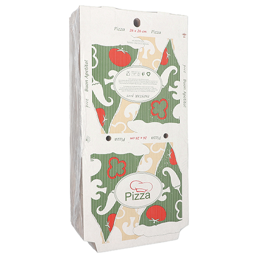Papstar Pizzakartons, Cellulose "pure" eckig 26 cm x 26 cm x 3 cm