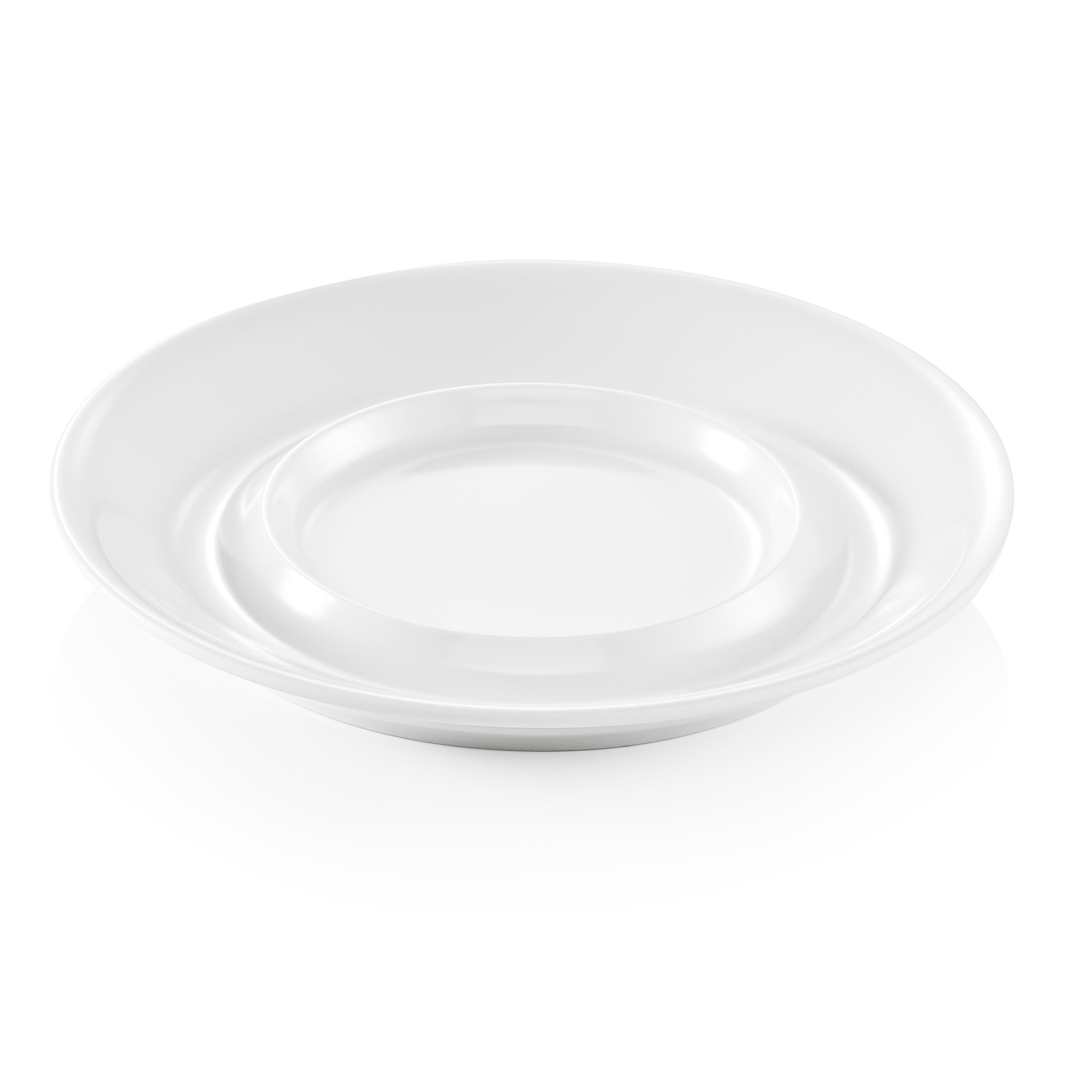 WAS Untertasse Set für 9366 und 9367, Ø 14 cm, weiß, Set á 12 Stück, Melamin
