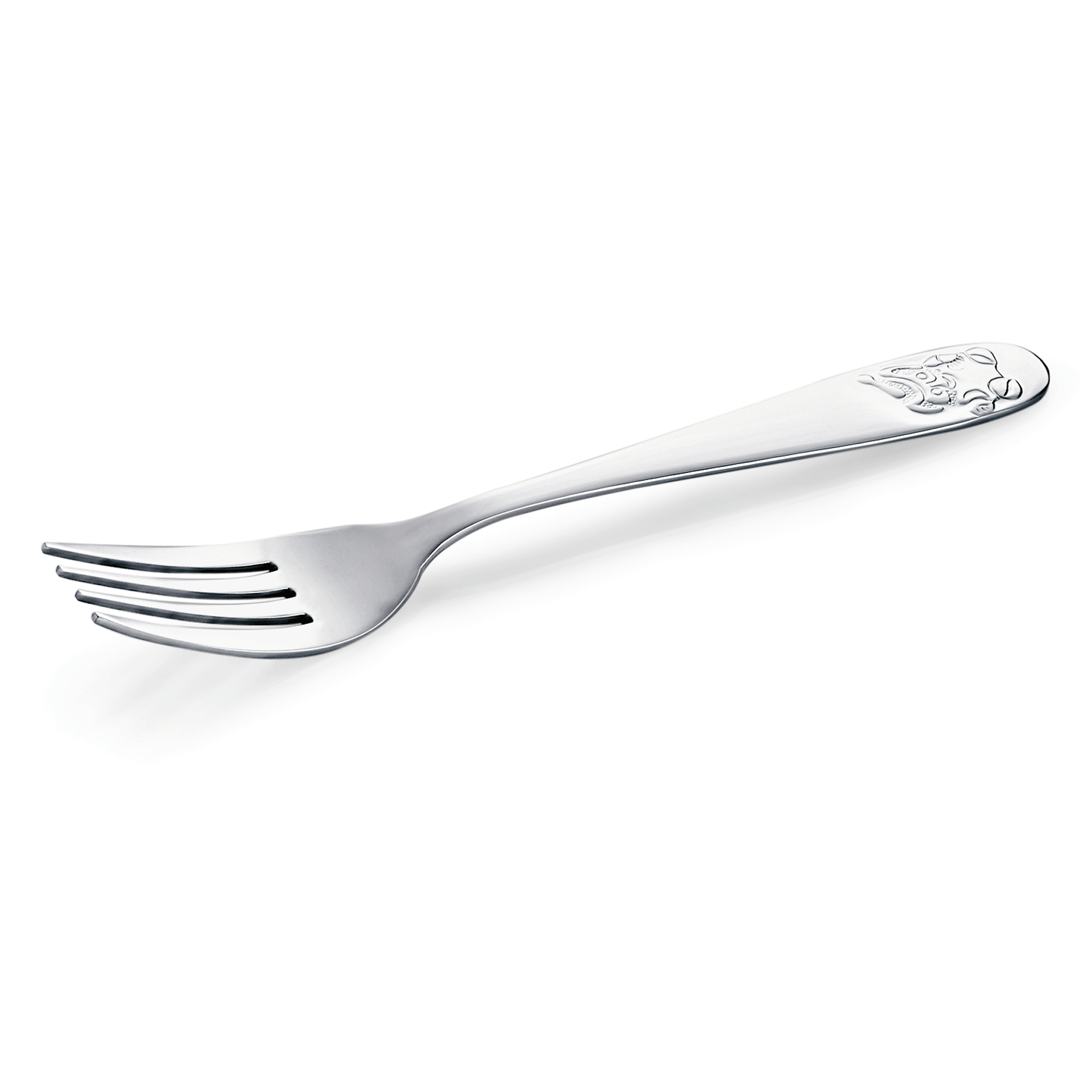 WAS Kindergabel AMELIE, 14,5 cm, Set á 12 Stück, Motiv: Bär, Chromnickelstahl 18