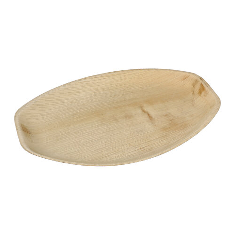 Papstar Tabletts, Palmblatt "pure" oval 3 cm x 37 cm x 25 cm natur