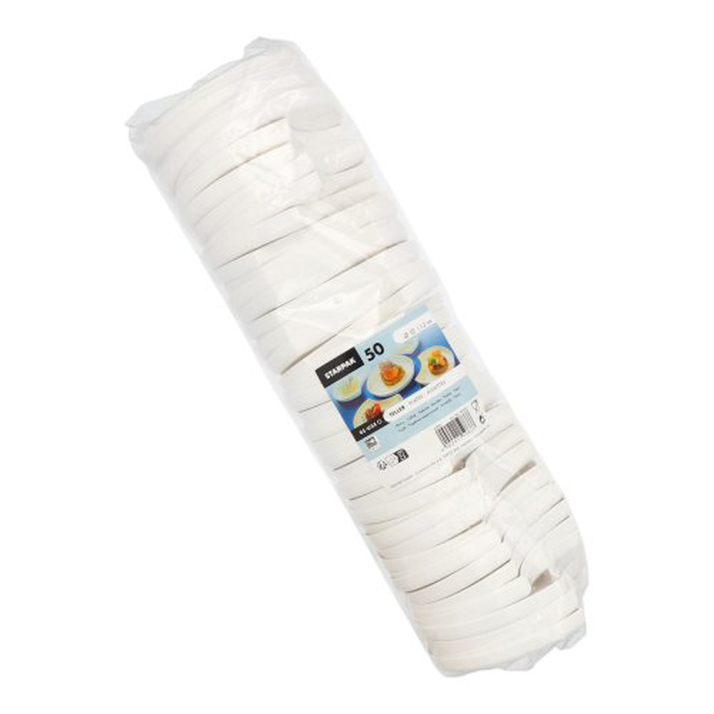 Papstar Mehrweg-Teller Halbmond Ø 12 cm · 1,2 cm weiss "Cella"