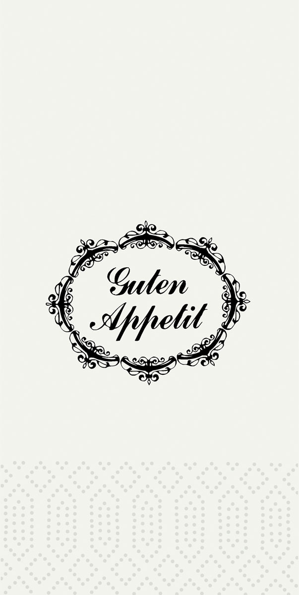 Duni Zelltuchservietten 33 x 33 cm 2-lagig 1/8 Kopffalz Guten Appetit